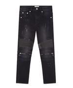 In My Jeans Ricardo Black Denim w/ Leather Inset