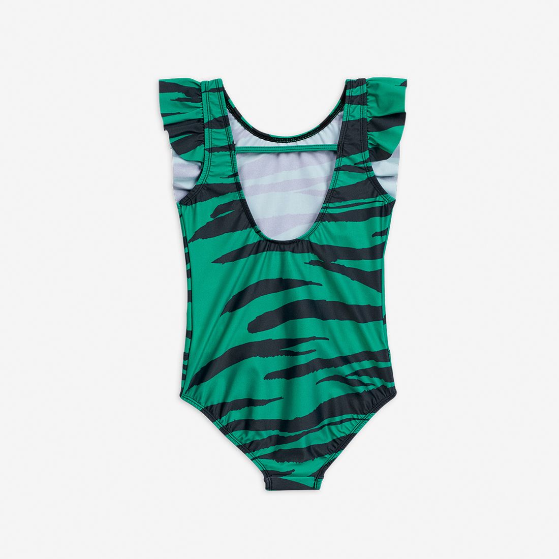Green Tiger Ruffled Swimsuit