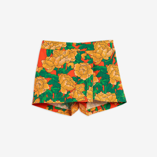 Shorts de tejido de peonías Mini Rodini