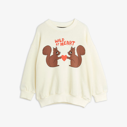 Mini White Wild at Heart Sweatshirt