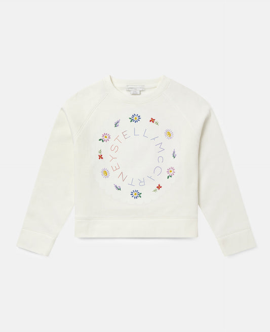 Sudadera Stella McCartney Ivory Logo con Flores