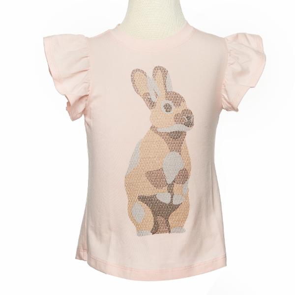 LIGHT PINK BUNNY TEE DOE