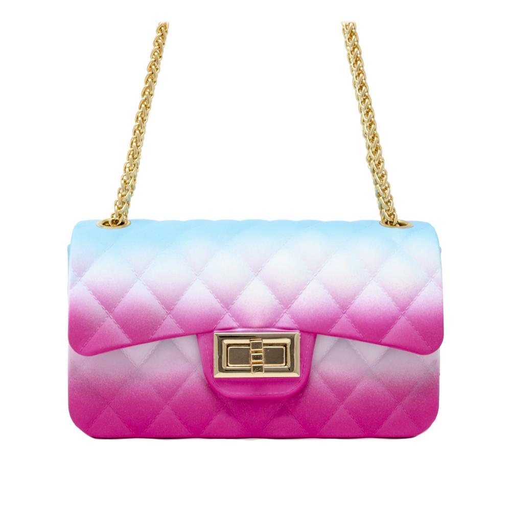 JELLY TIE DYE BAG - PINK/WHITE/BLUE