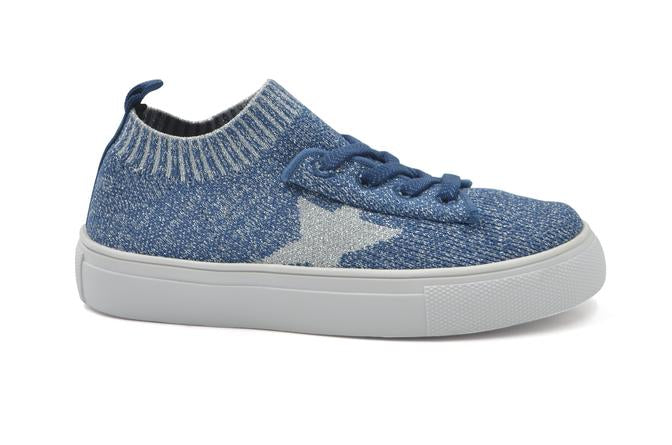 Kelly Star Knit Sock Denim con zapatillas White Star