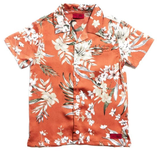 Haus of Jr Orange Tropic Button Up