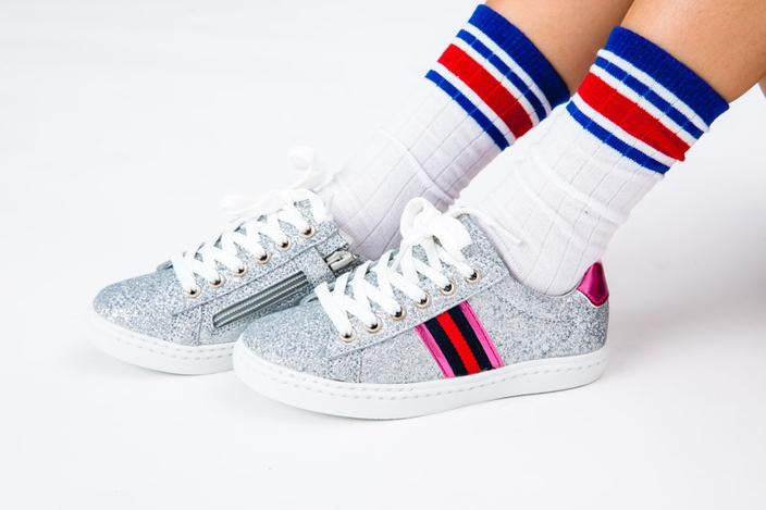 Olivia Slide Stripe Lace Sneaker