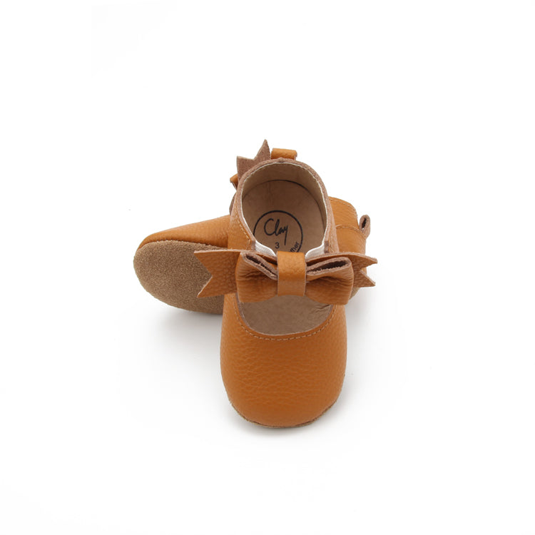 BALLERINA BOW SOFT BOTTOM CHESNUT CLAY MOCC