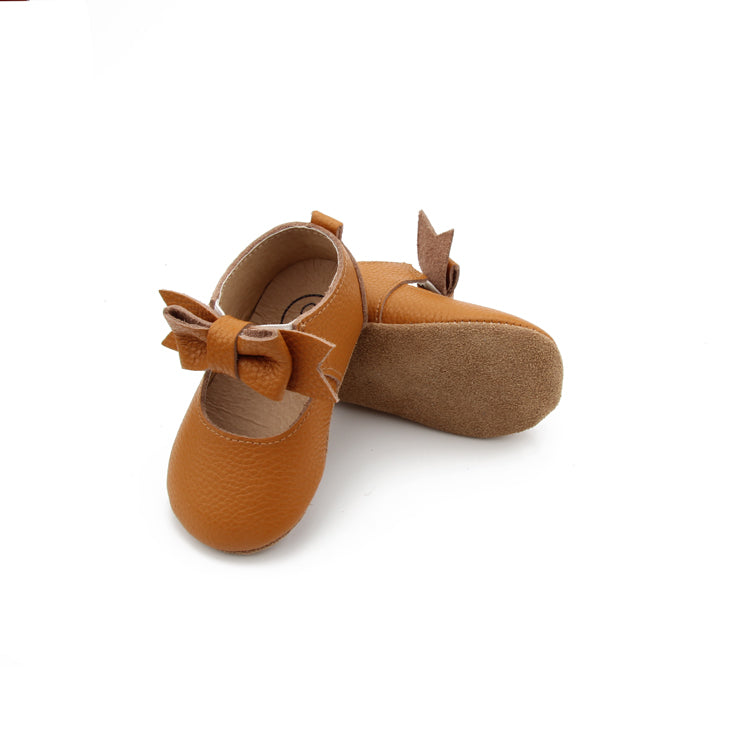 BALLERINA BOW SOFT BOTTOM CHESNUT CLAY MOCC