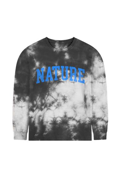 Port Nature camiseta negra con efecto tie dye