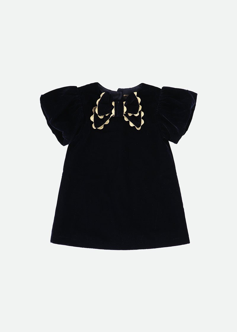 Angels Face Zoey Baby Navy Velvet Dress