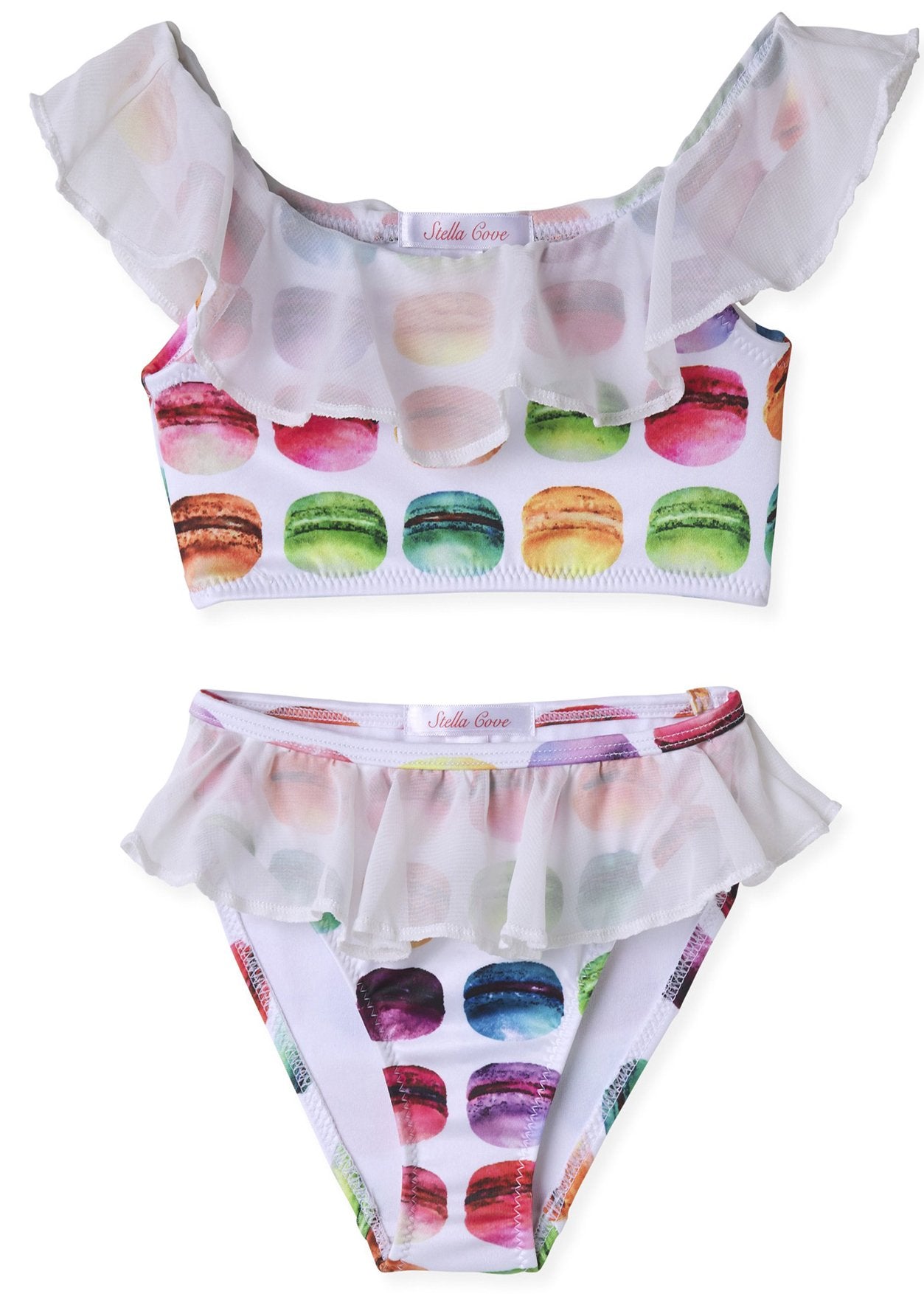 Bikini drapeado macaroon con gasa