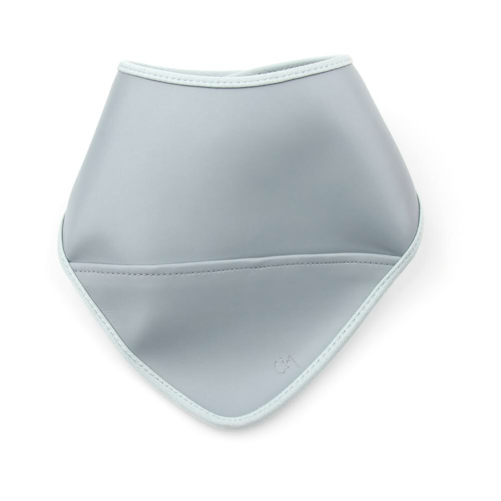 Grey Leather Bib