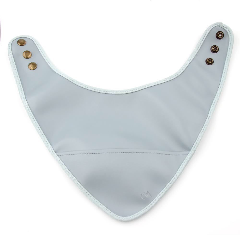 Grey Leather Bib