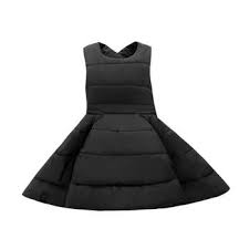 OMAMI Vestido negro acolchado unisex