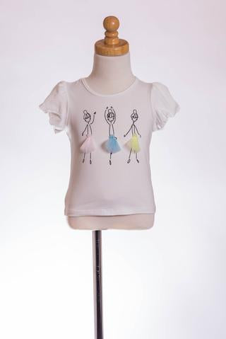 CAMISETA BAILARINA BLANCA ML