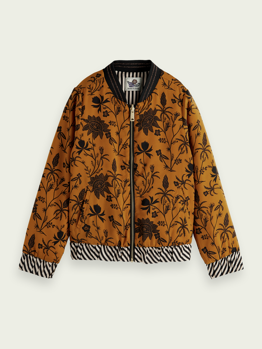 Chaqueta bomber reversible con estampado integral de Scotch &amp; Soda