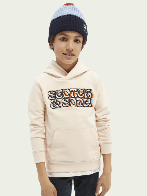 Hoodie me logo Scotch &amp; Soda me vepra arti me qëndisje