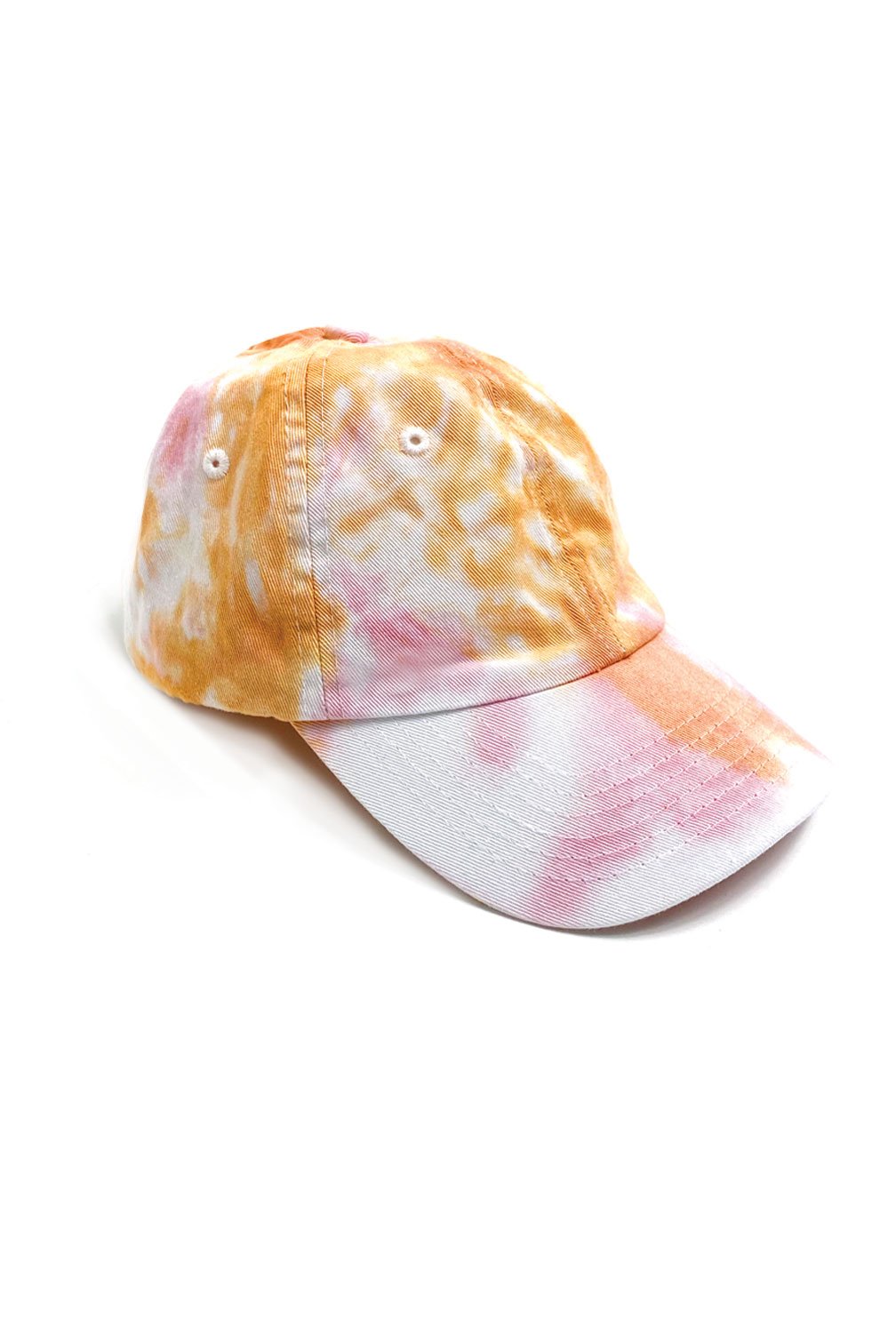 Gorra de béisbol con efecto tie dye en rosa puerto