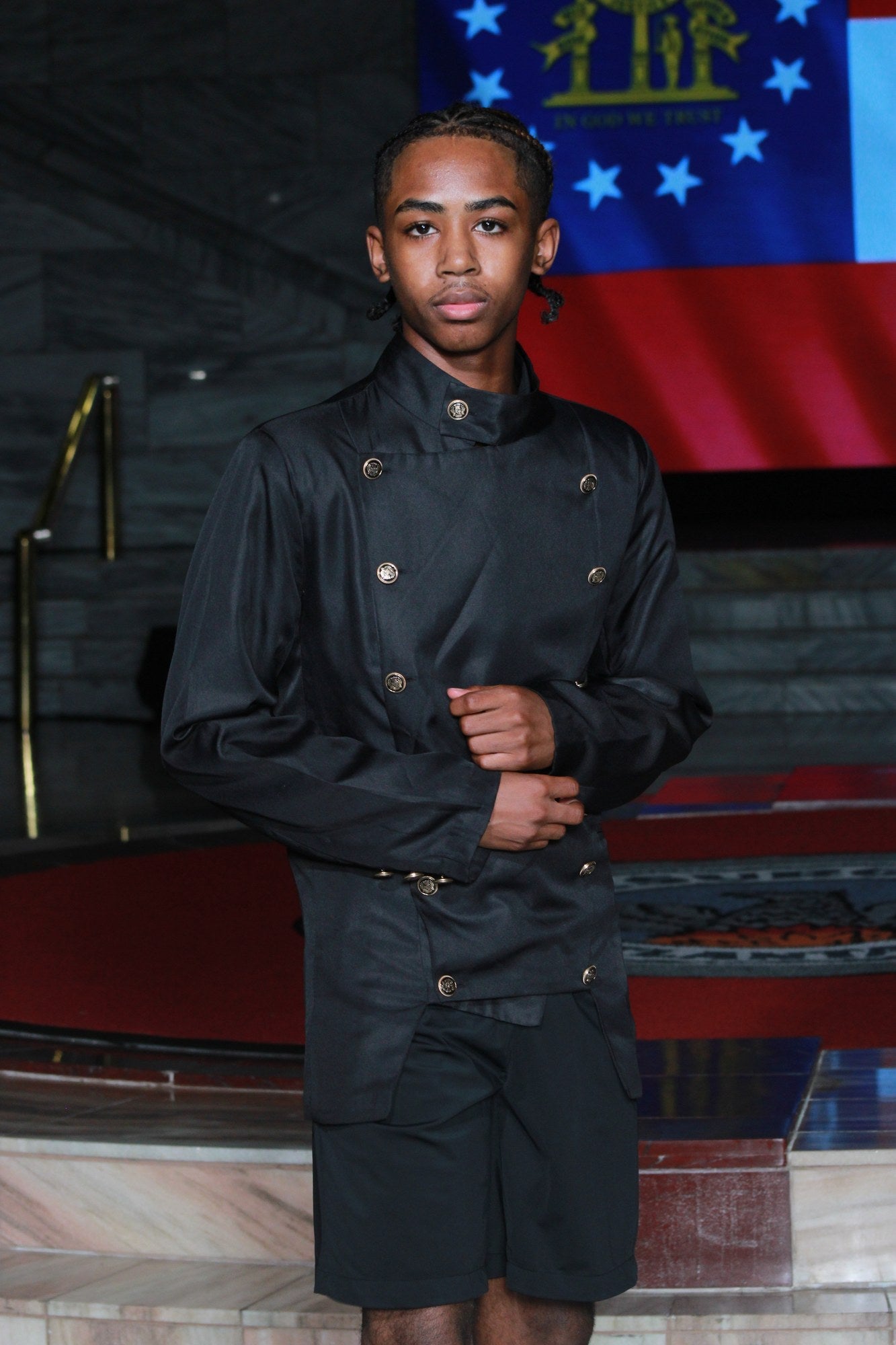 Clay Model Academy student modeling a black coat